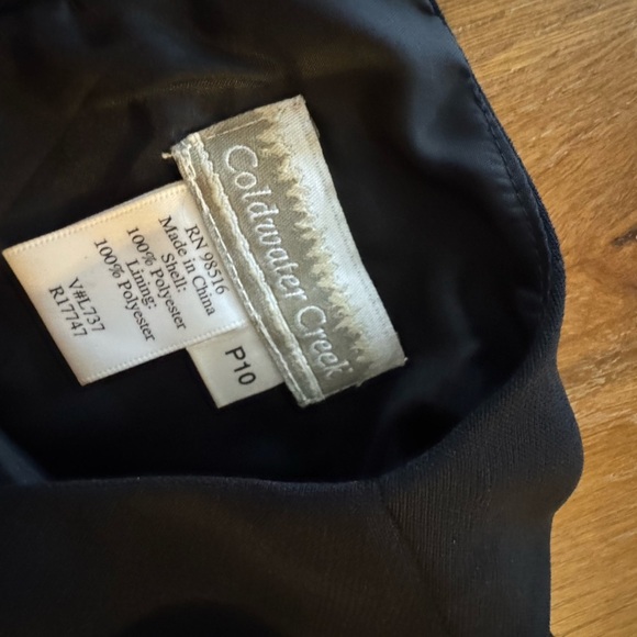 Vintage Coldwater Creek Black Sheath Dress Petite 10 Petite - Picture 3 of 8